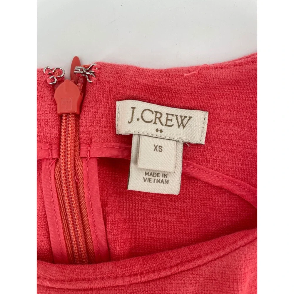 J.Crew Fit and Flare Dress‎ Womens XS Coral Cottagecore Minimalist  Sleeveless